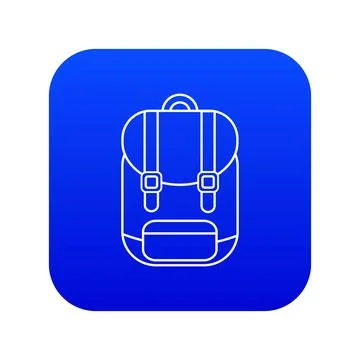 Backpack icon blue Illustrazione stock