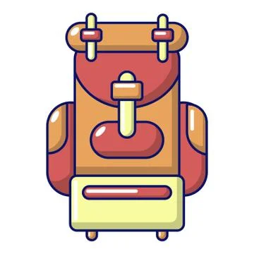 Backpack icon, cartoon style Stock Illustration