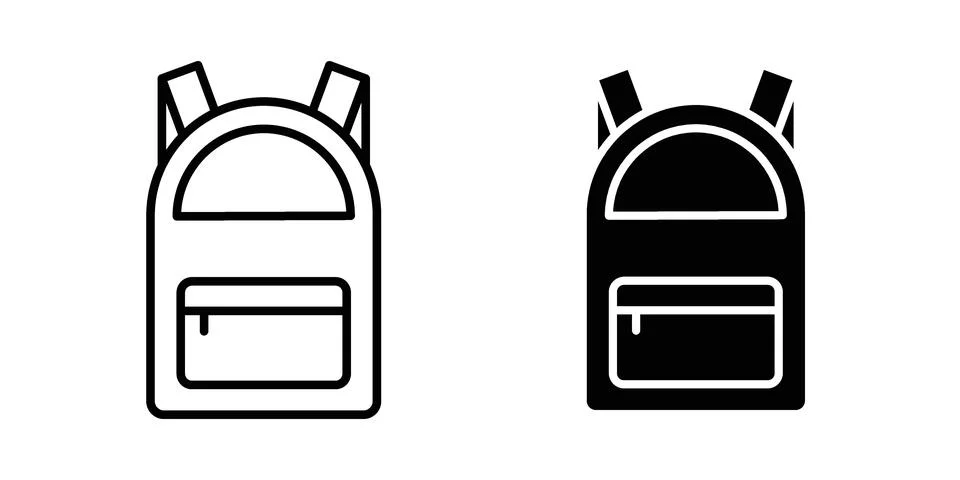 Backpack icon concept. best for web design Stock Illustration