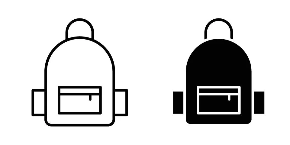 Backpack icon for design projects and web UI Stock Illustration