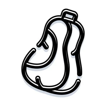 Backpack icon drawing vector illustration for travel and school Stock Illustration