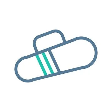 Backpack icon duocolor green light grey colour sport symbol illustration. Illustrazione stock