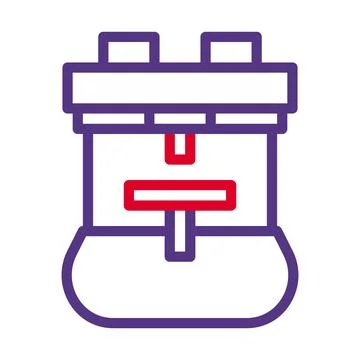Backpack icon duocolor red purple style military illustration vector army e.. イラスト素材