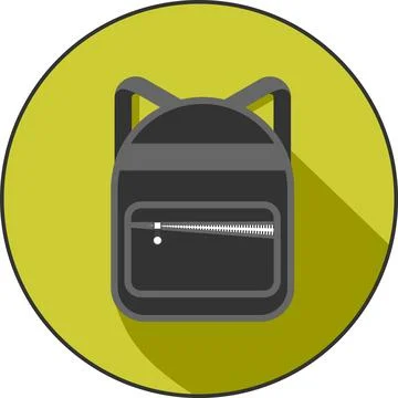 Backpack icon - flat baggage icons Stock Illustration
