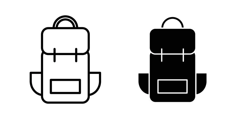 Backpack icon graphic element. web icon set Stock Illustration