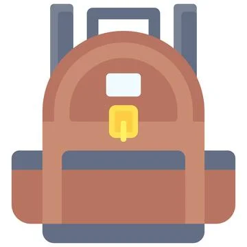 Backpack icon, High school related vector illustration Illustrazione stock