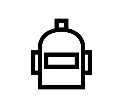 Backpack icon illustrated in vector on white background Illustrazione stock