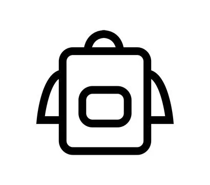 Backpack icon illustrated in vector on white background Illustrazione stock