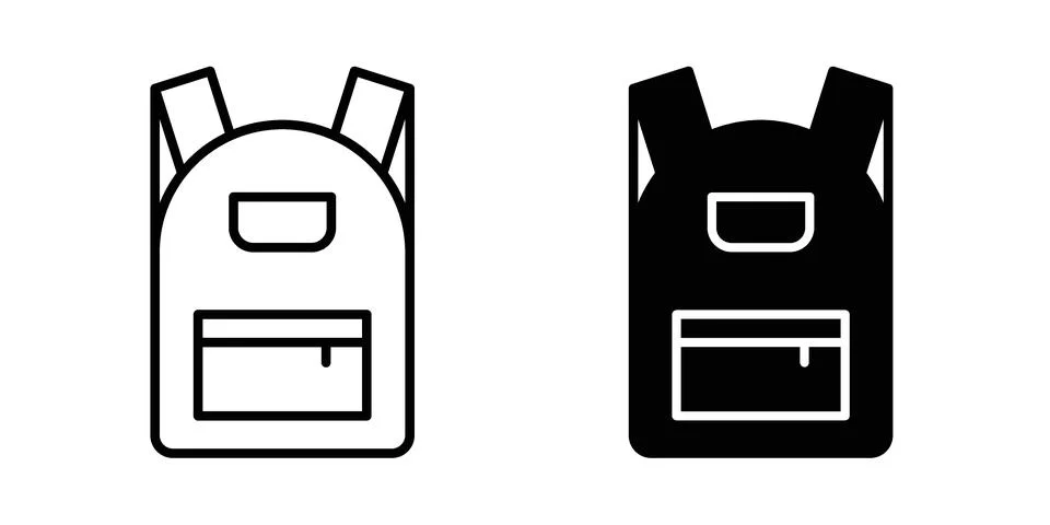 Backpack icon Illustration Eps10 for web or app Stock Illustration