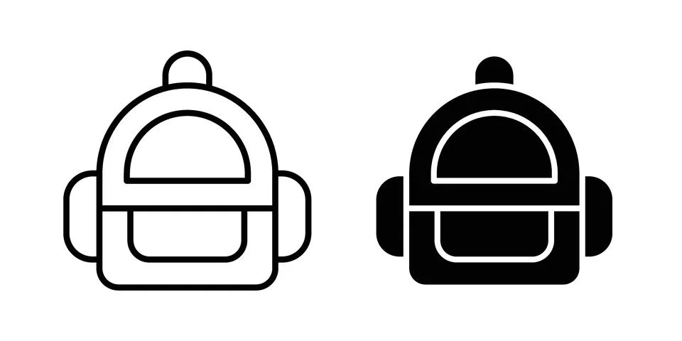 Backpack icon Illustration set. Vector Eps10 for apps Stock Illustration