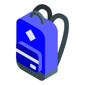 Backpack icon, isometric style Illustrazione stock