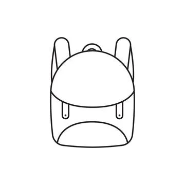 Backpack icon logo Stock Illustration