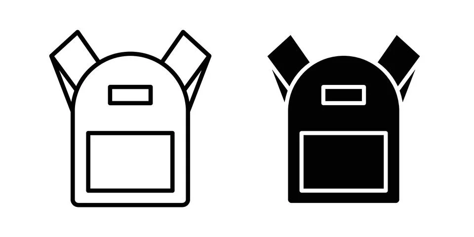 Backpack icon or illustration vector symbols Stock Illustration