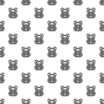 Backpack icon pattern for outdoor travel and school Illustrazione stock