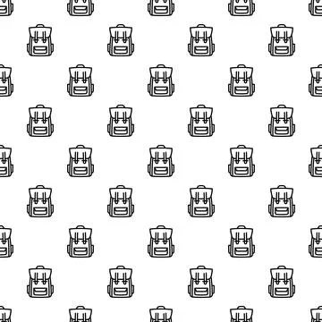 Backpack icon pattern on white background for travel Stock Illustration
