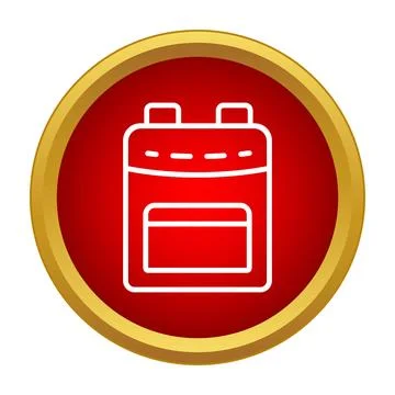Backpack icon representing education, travel, and student equipment 库存插图
