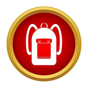 Backpack icon representing education, travel and school concept Stock Illustration