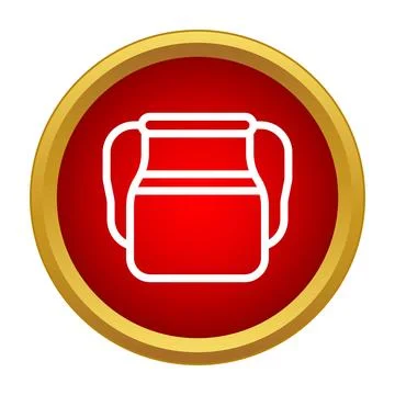 Backpack icon representing education, travel and adventure Stockillustratie