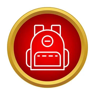 Backpack icon representing school education travel Stock Illustration