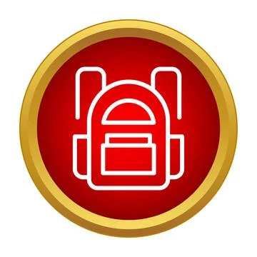 Backpack icon representing school, travel, and adventure Stockillustratie