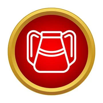 Backpack icon representing travel adventure and student education Stock Illustration
