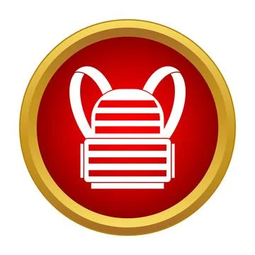 Backpack icon representing travel and school activity Stock Illustration