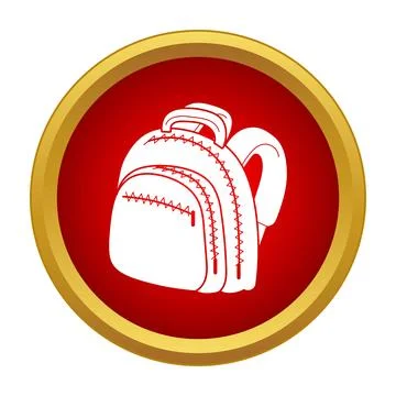 Backpack icon representing travel, school, and adventure Stockillustratie