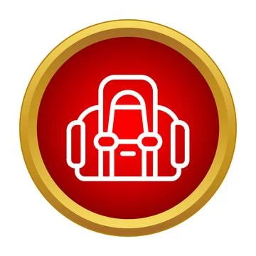 Backpack icon representing travel, school, and adventure Stock Illustration