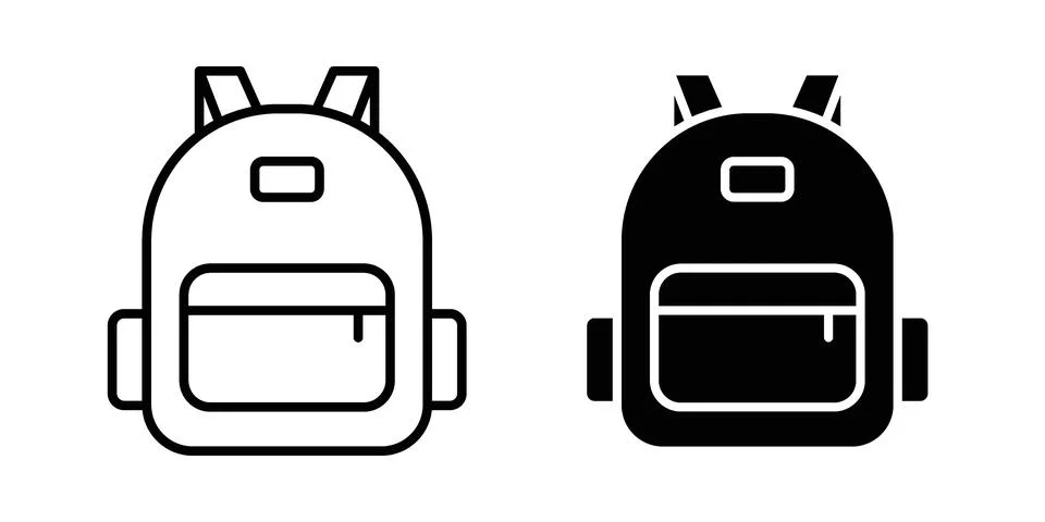 Backpack icon set, collection of vector icons Stock Illustration