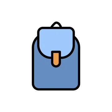 Backpack icon. Simple color with outline vector elements of hipster style icons 스톡 일러스트