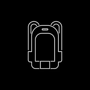 Backpack icon simple flat style symbol illustration イラスト素材