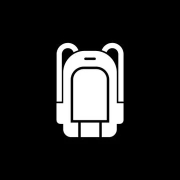 Backpack icon simple flat style symbol illustration Stock Illustration