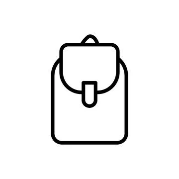 Backpack icon. Simple line, outline vector elements of hipster style icons for 库存插图