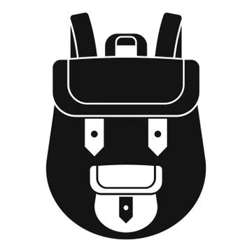 Backpack icon, simple style Illustrazione stock