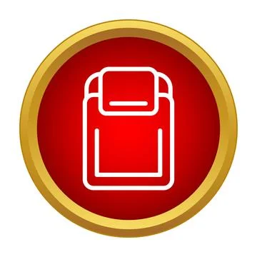 Backpack icon for travel and school accessories Stock Illustration