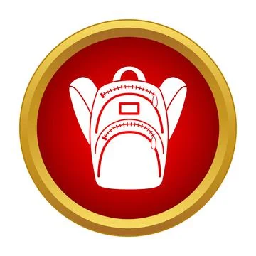 Backpack icon for travel school and camping Stock Illustration