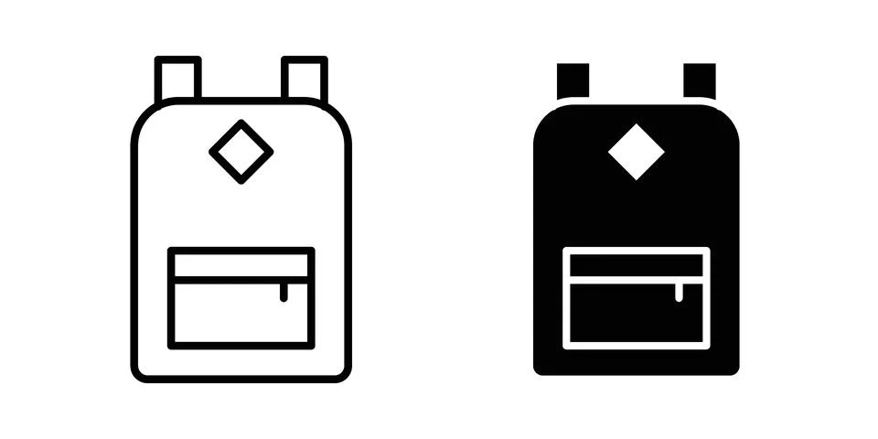 Backpack icon vector design illustrations Stock Illustration