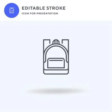 Backpack icon vector, filled flat sign, solid pictogram isolated on white, logo イラスト素材