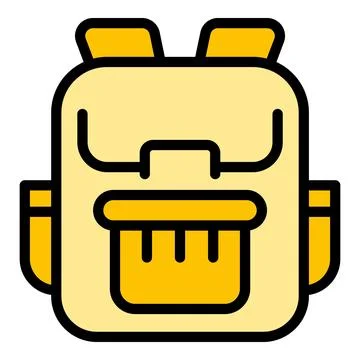 Backpack icon vector flat イラスト素材