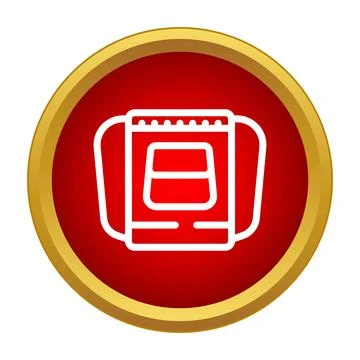 Backpack icon vector graphic illustrating travel and school Illustrazione stock