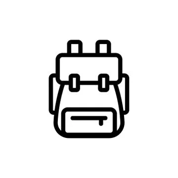 Backpack icon vector. Isolated contour symbol illustration Illustrazione stock