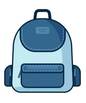 Backpack icon. Vector school symbol. Travel icon. Illustrazione stock