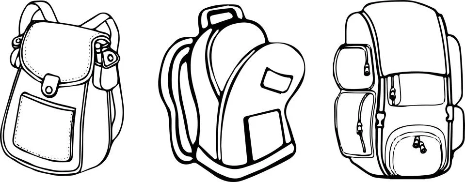 Backpack icon on white background Stock Illustration