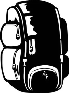 Backpack icon on white background Stock Illustration