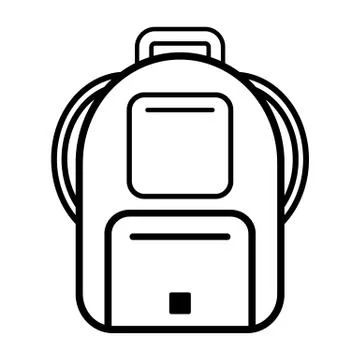 Backpack icon on white. Stock Illustration