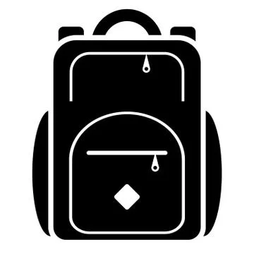 Backpack icon on white. Stock Illustration