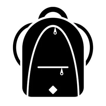 Backpack icon on white. Stock Illustration