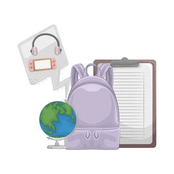 Backpack Illustration Illustrazione stock
