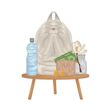Backpack Illustration Illustrazione stock