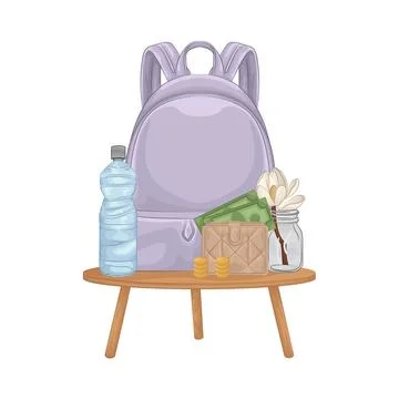 Backpack Illustration Illustrazione stock
